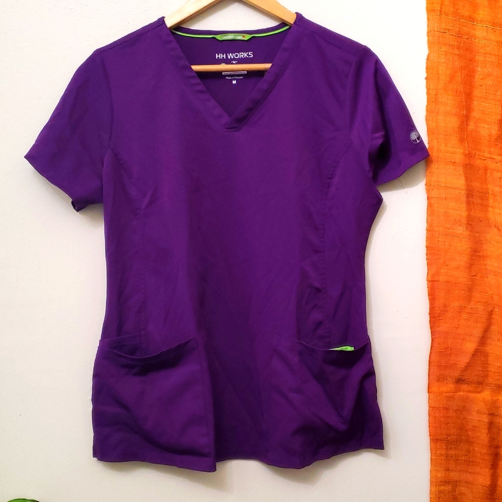 Healing Hands, HH Works, M, purple scrub top